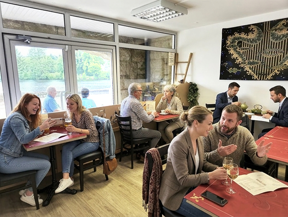 Face au lac, notre bar à jeux propose une carte de boissons variée et des bières locales